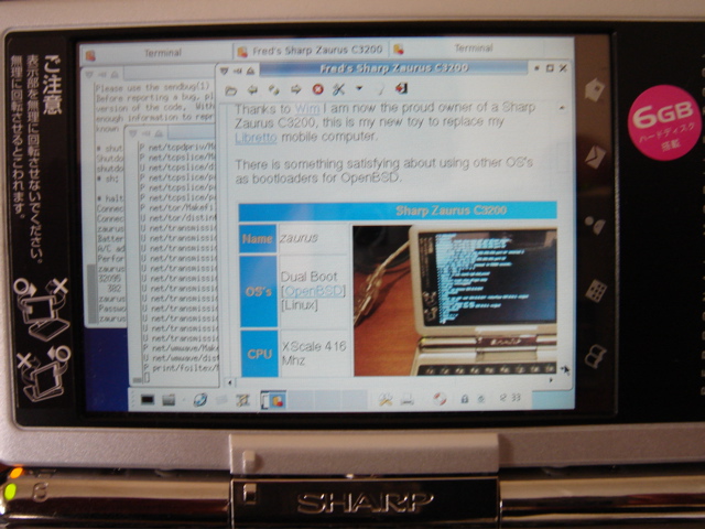 XFCE on a Zaurus